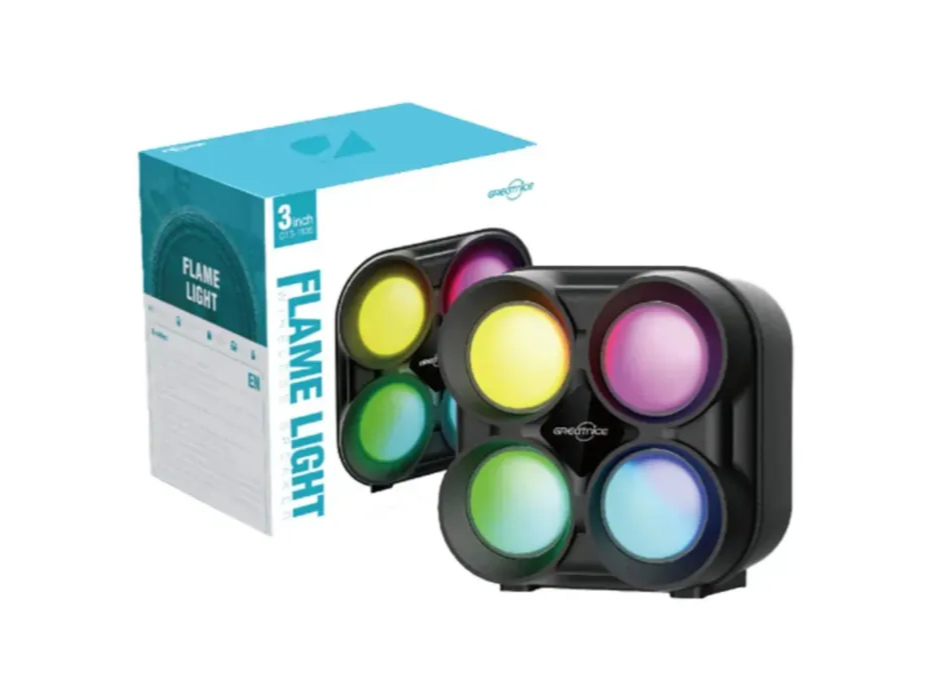 Parlante flame light cubo