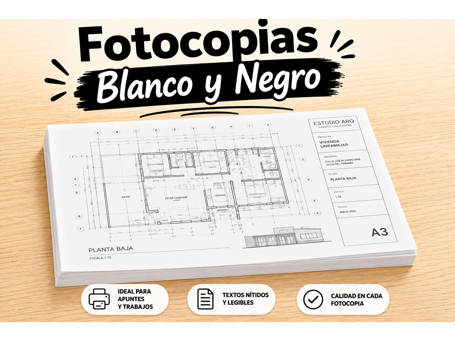 Impresiones A3 Blanco y Negro📃