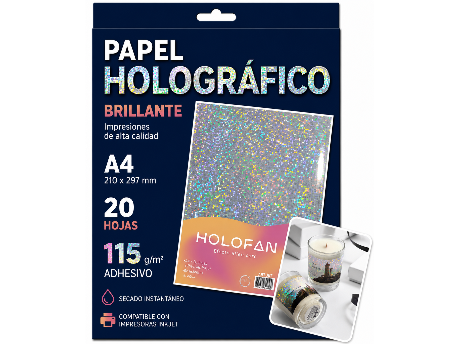 Papel Holográfico Disco Dance Adhesivo 🖨️