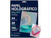 Papel Holográfico Gotitas de Agua Adhesivo 🖨️