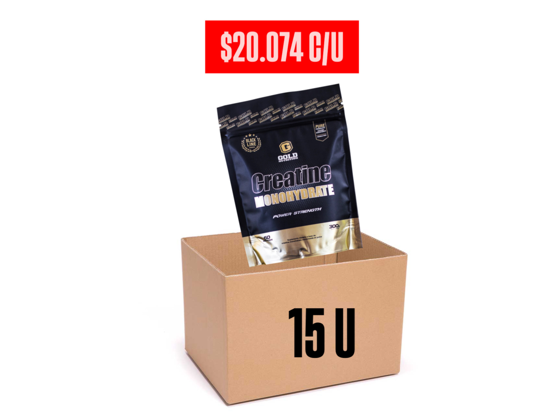 CREATINE MONOHYDRATE X 300 GR Caja x 15 Unidades