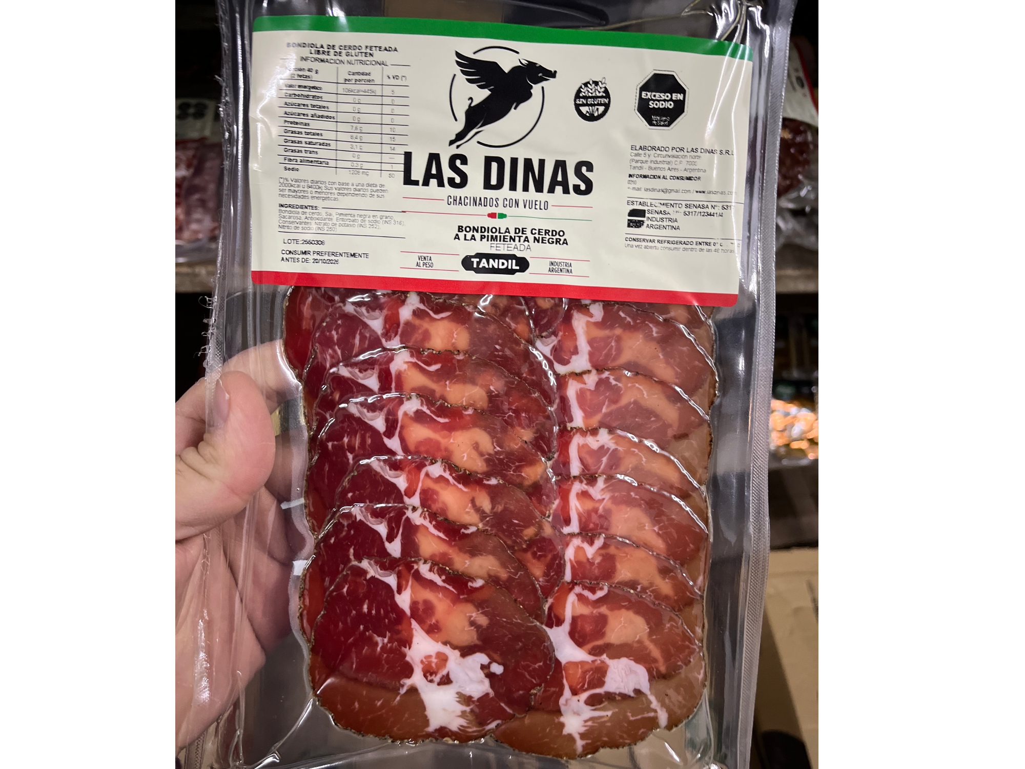 Bondiola a la pimienta negra