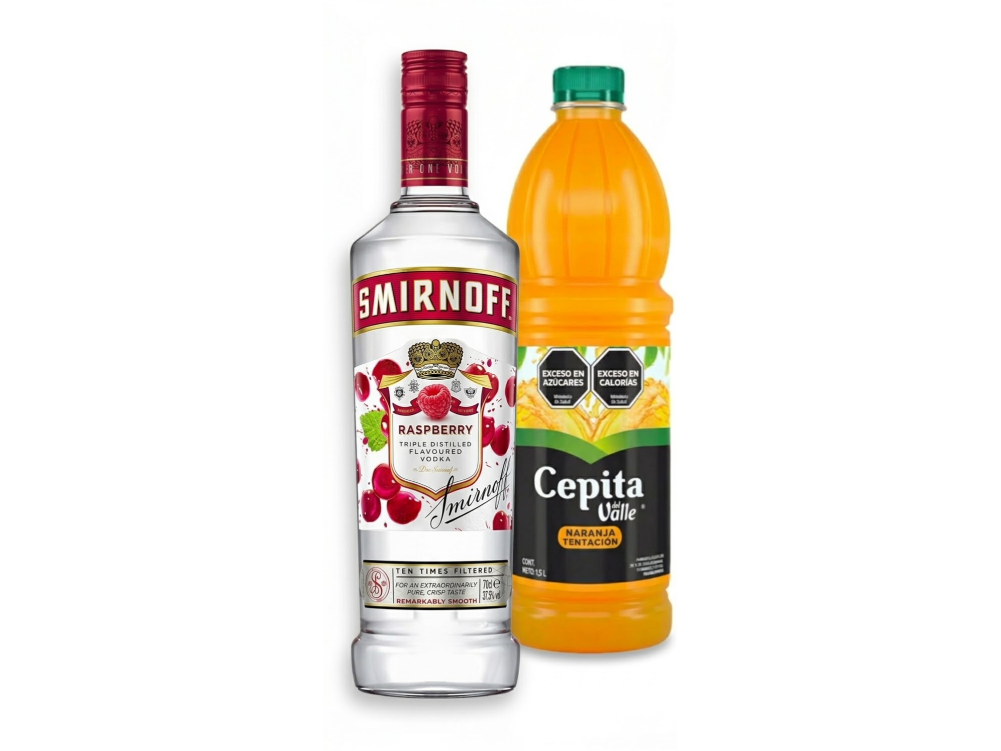 Smirnoff saborizado + Jugo 1.5