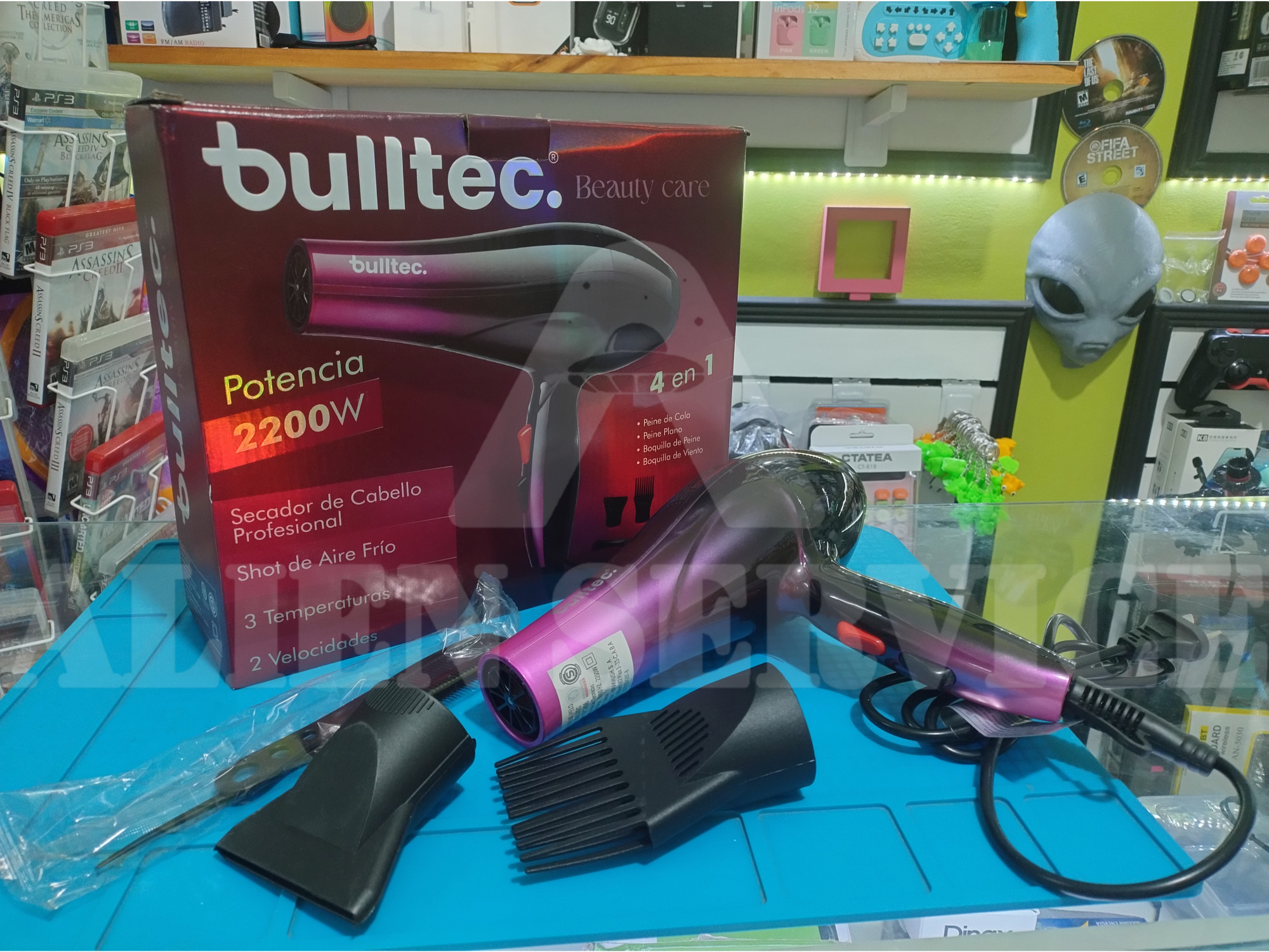Secador de pelo bulltec 4 en 1