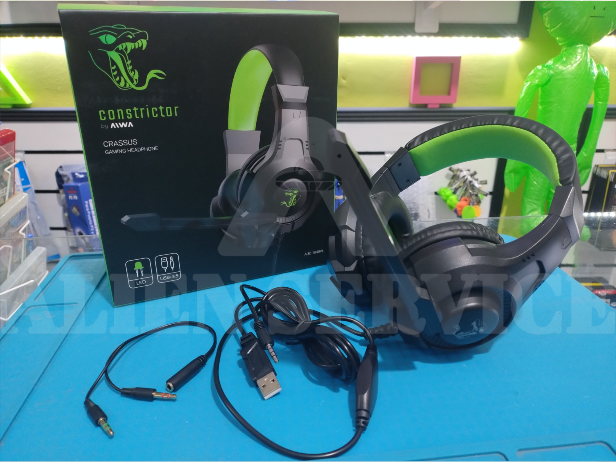 Auricular gamer constrictor aiwa con micrófono