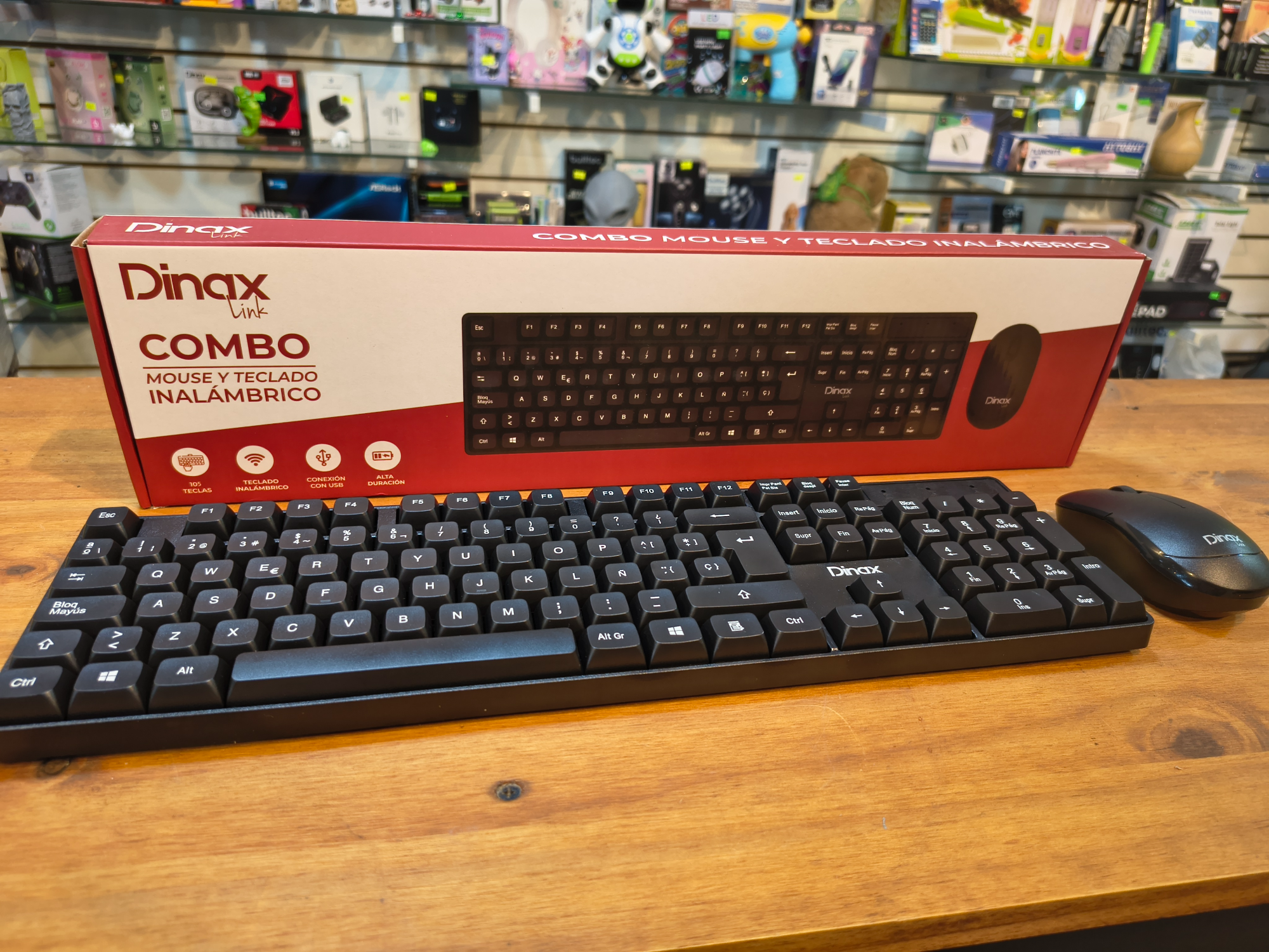 Teclado + mouse inalámbrico Dinax