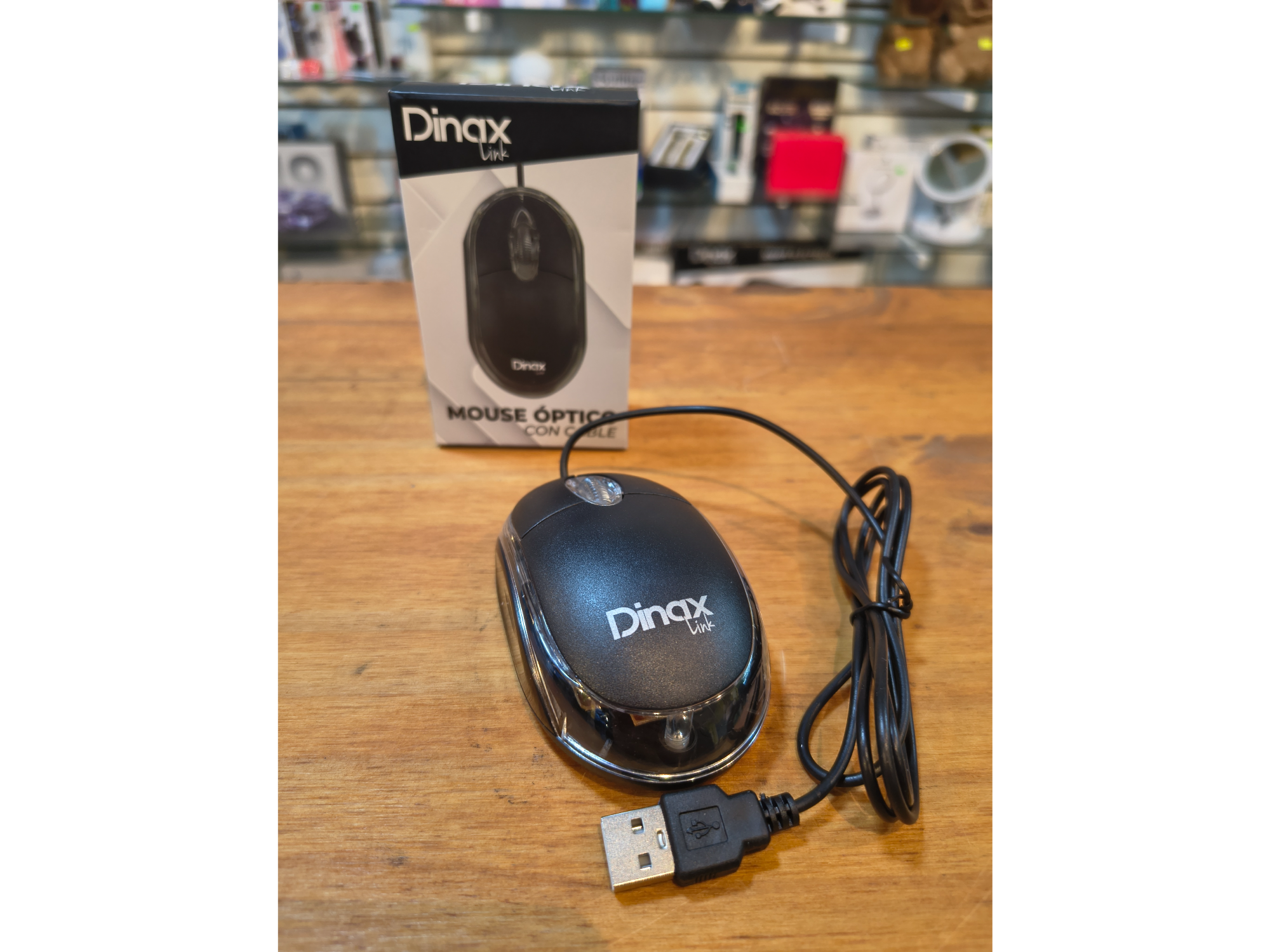 Mouse con cable óptico dinax