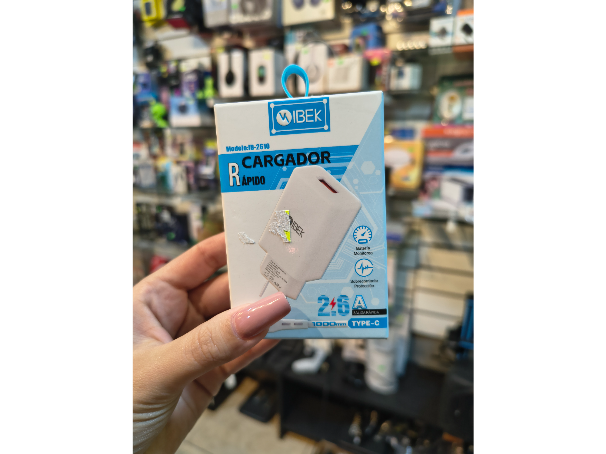 Cargador USB tipo c Ibek 2.6 a