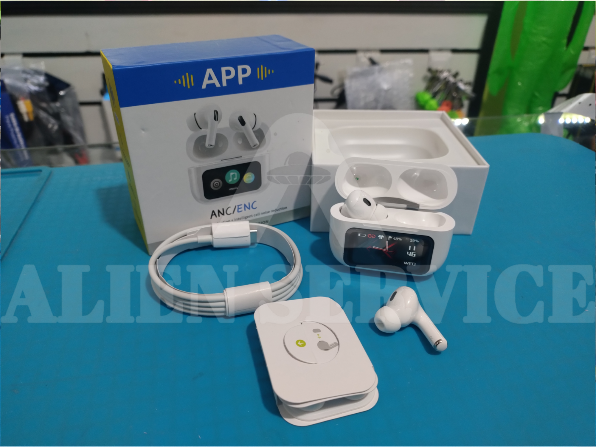 Auricular Bluetooth con pantalla app anc enc