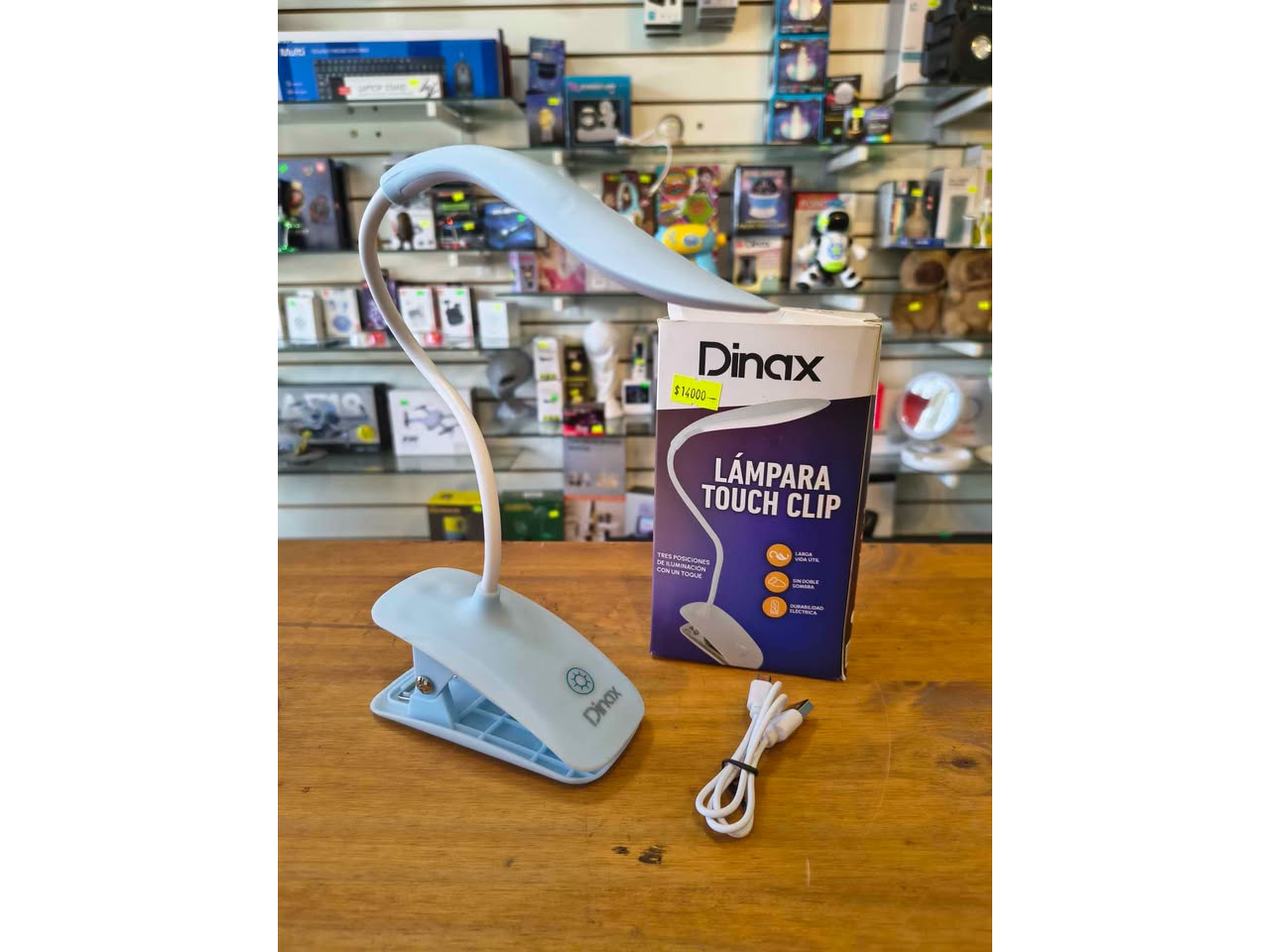 Lámpara Dinax touch clip