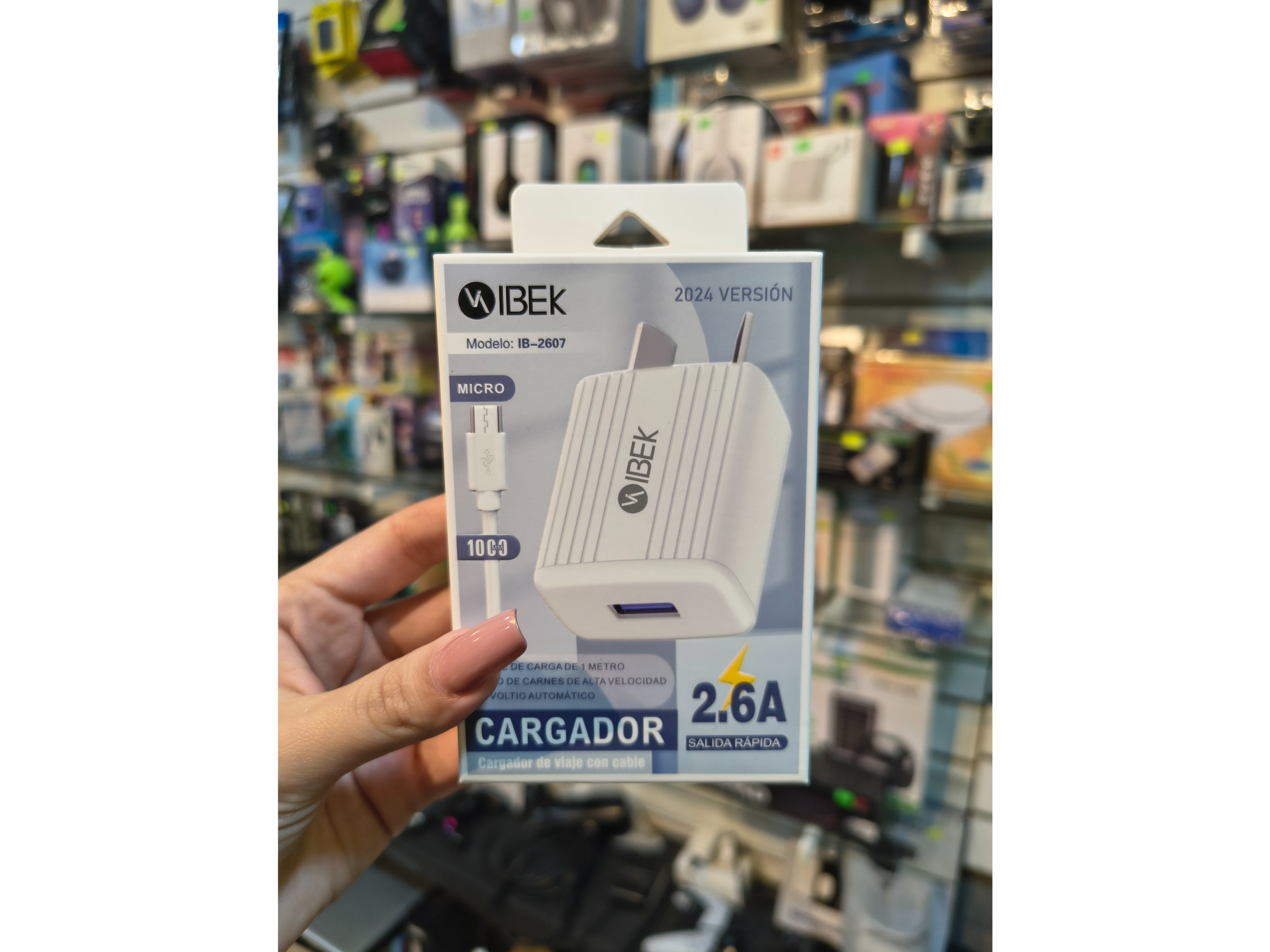 Cargador USB v8 micro USB ibek 2.6A