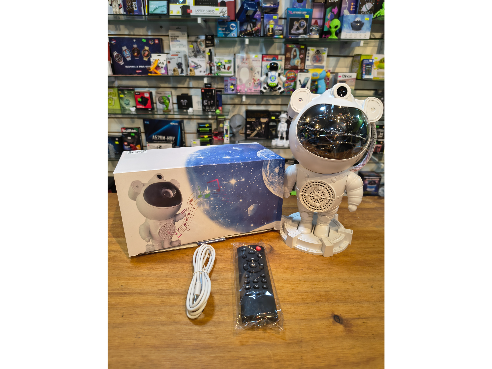 Lámpara astronauta proyector espacio starlight láser + Bluetooth