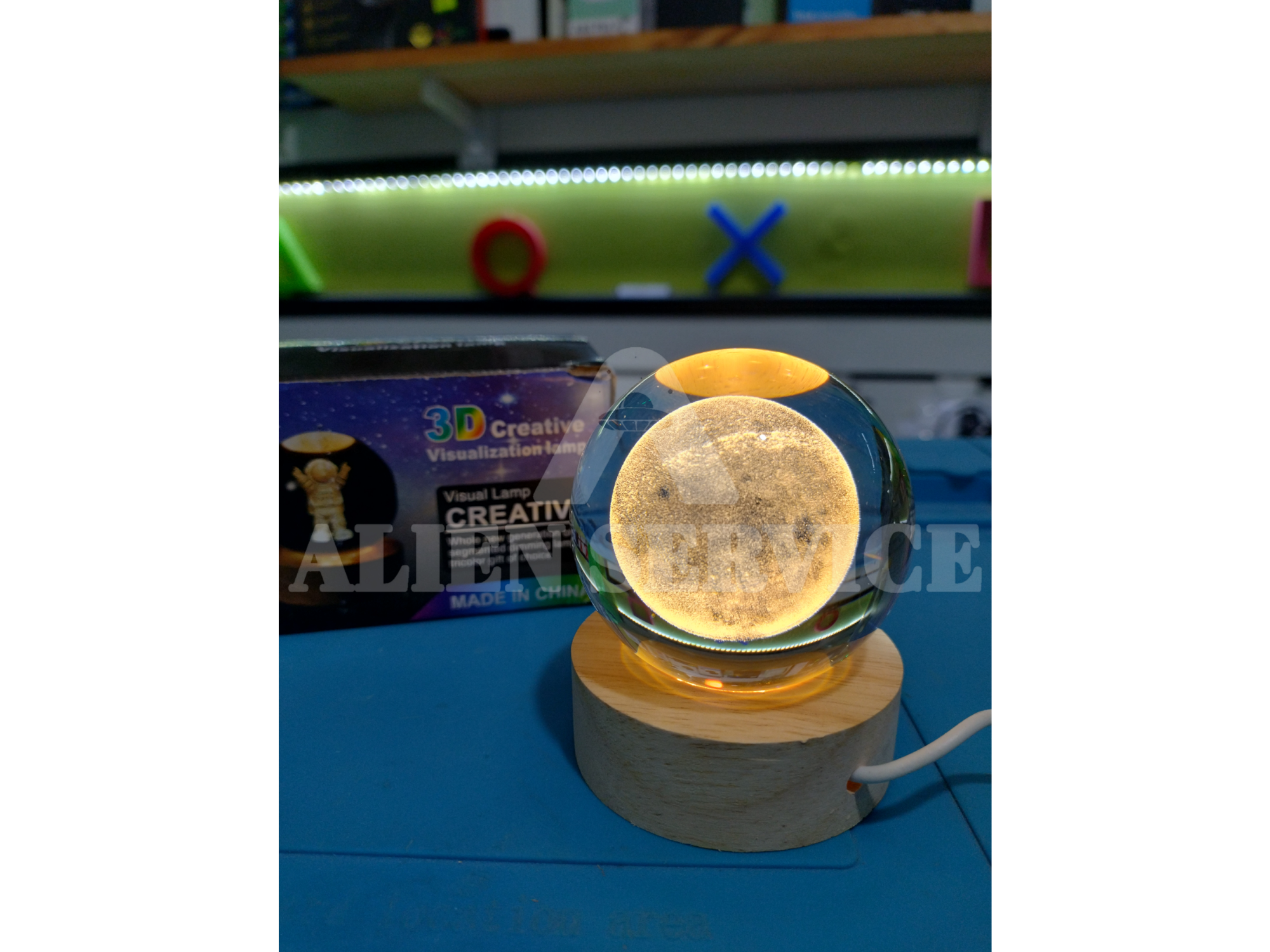 Esfera cristal mini 3D Luna