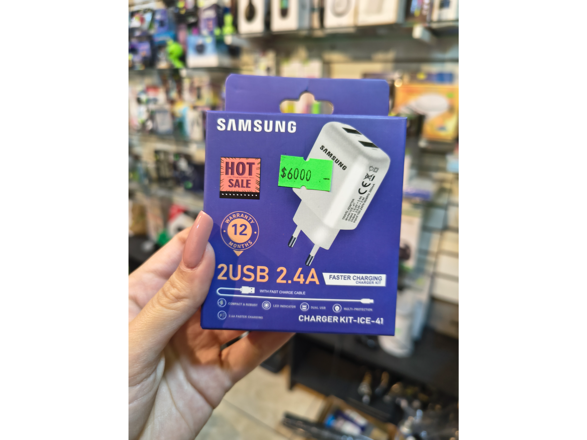 Cargador Samsung 2USB micro USB 2.4a