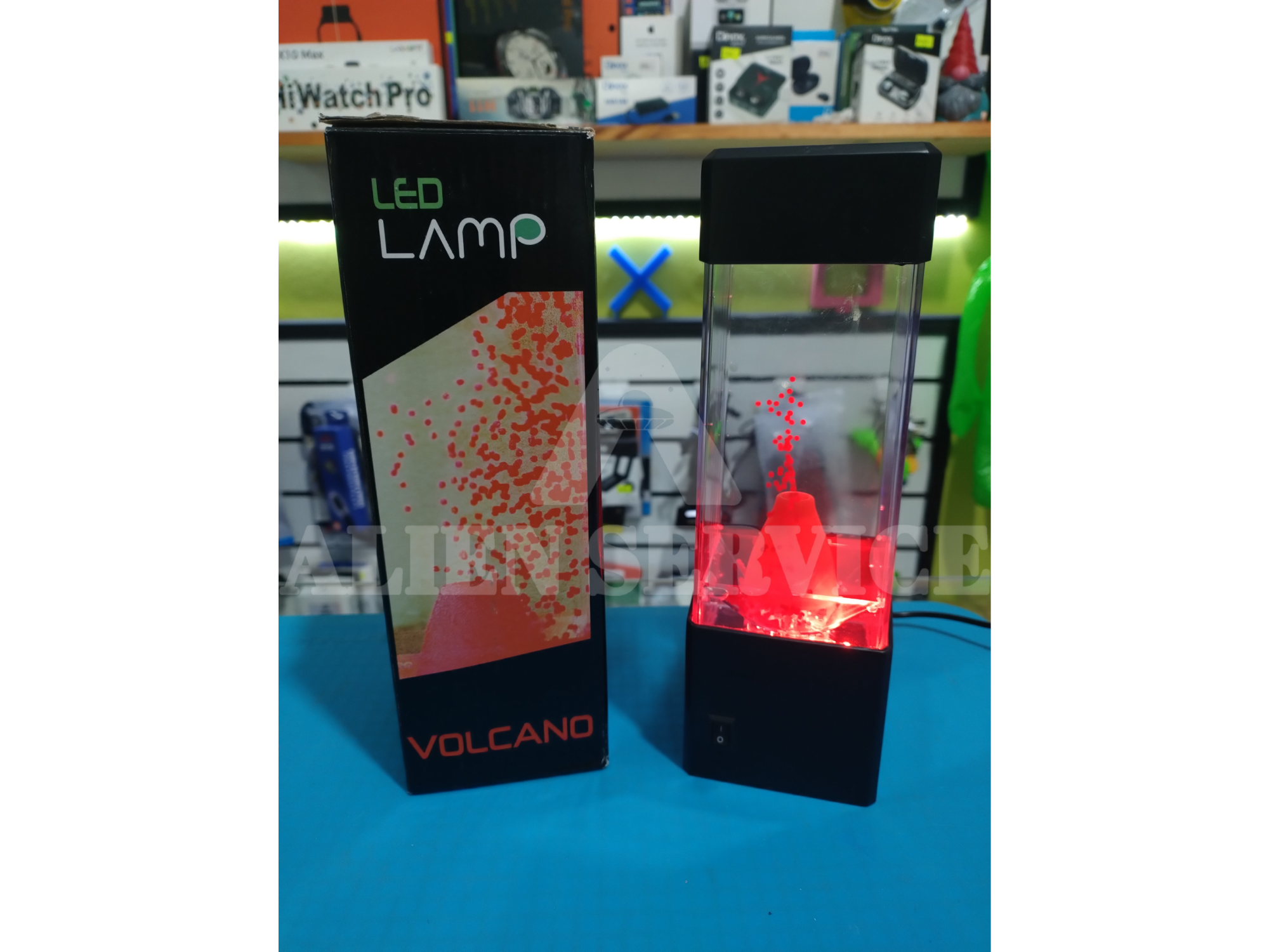 Lámpara de volcán LED lamp a pilas o cable