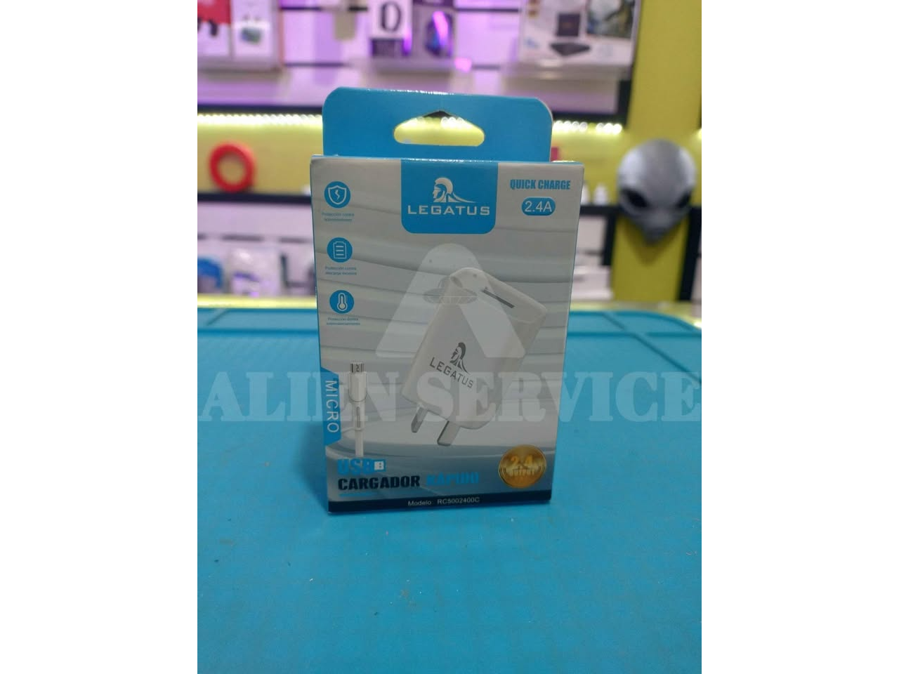 Cargador legatus usb a v8 2.4A