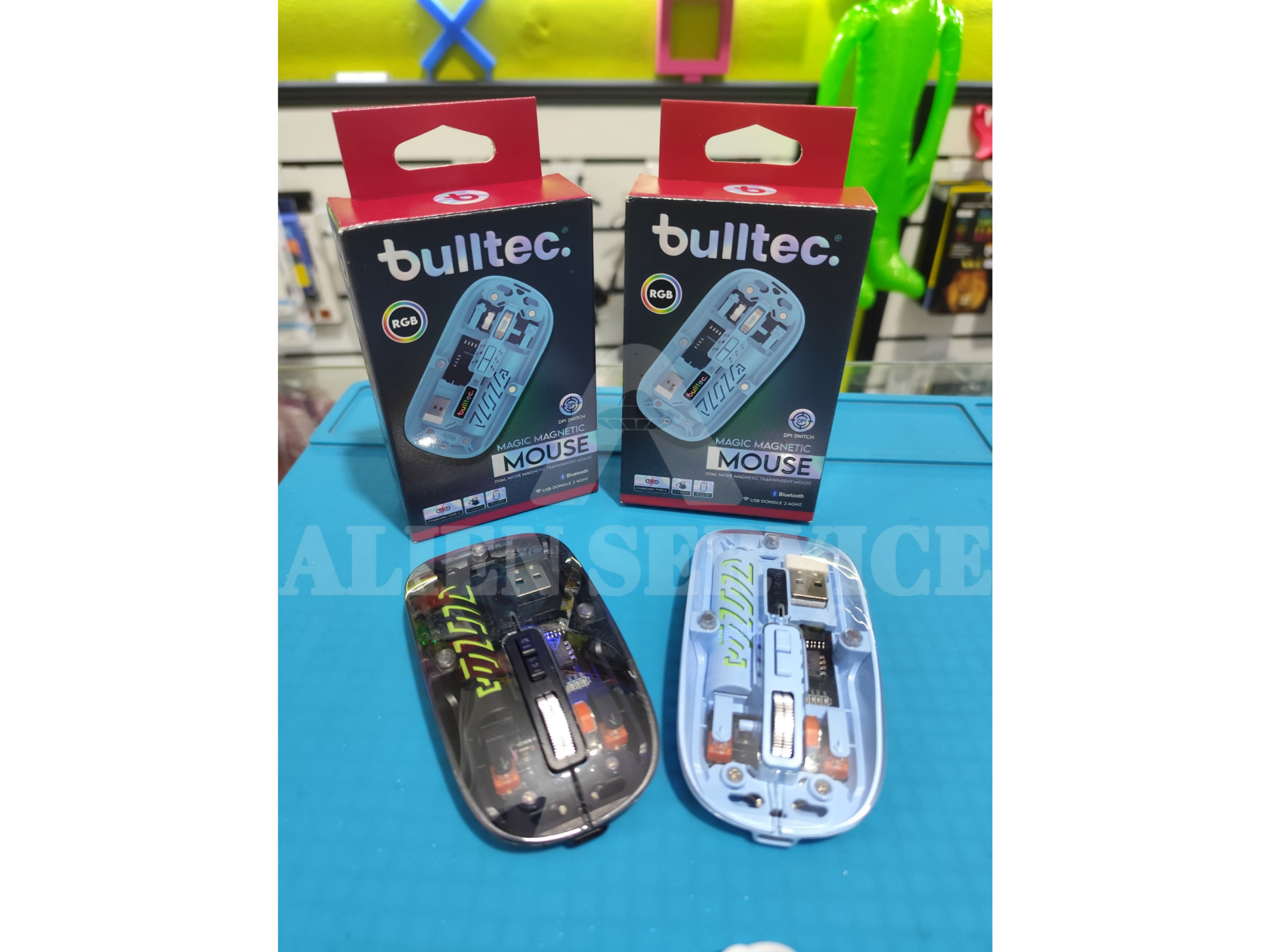 Mouse bulltec rgb inalámbrico USB c recargable