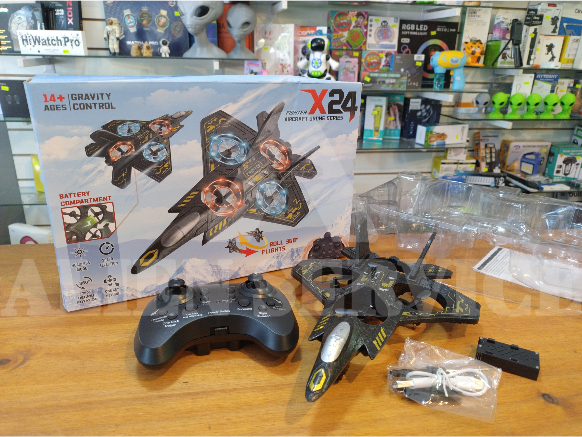 Avión de juguete a control remoto x24 Gravity control drone