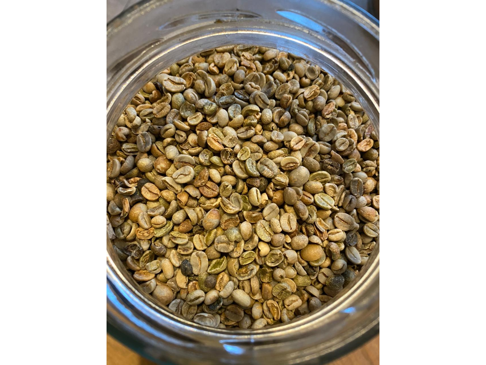 Café verde en granos