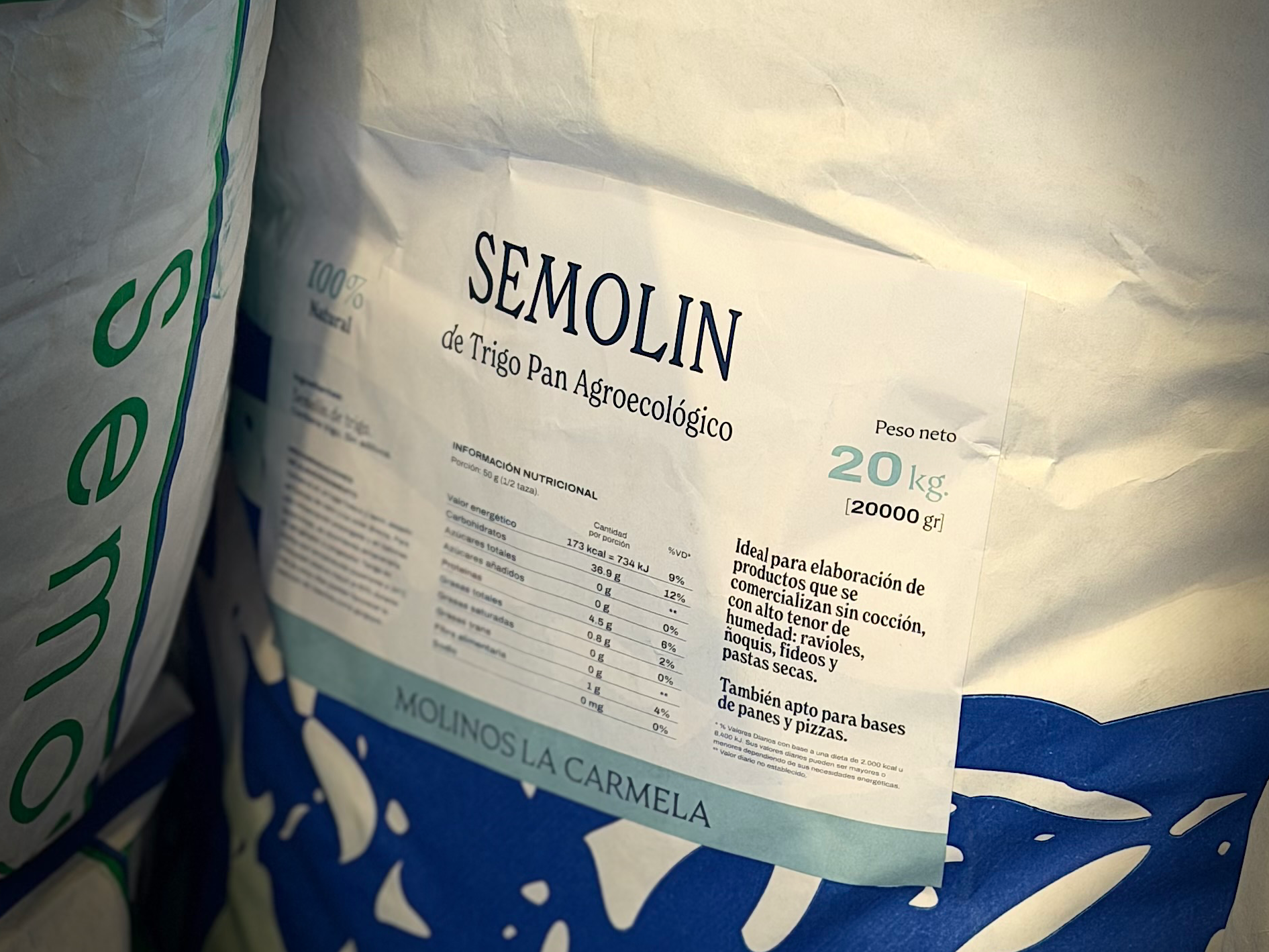 Semolin agroecologico/ molienda tradicional