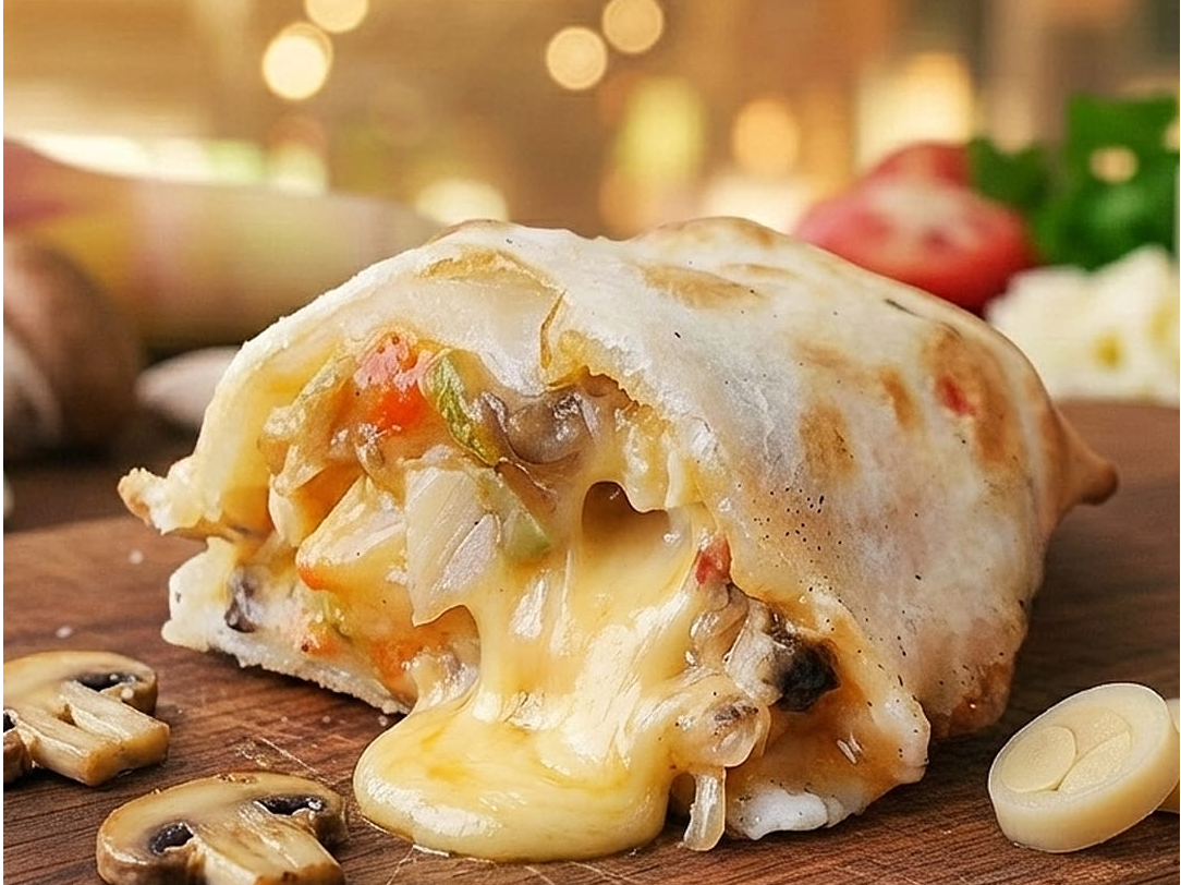 Palmitos, champiñones y queso