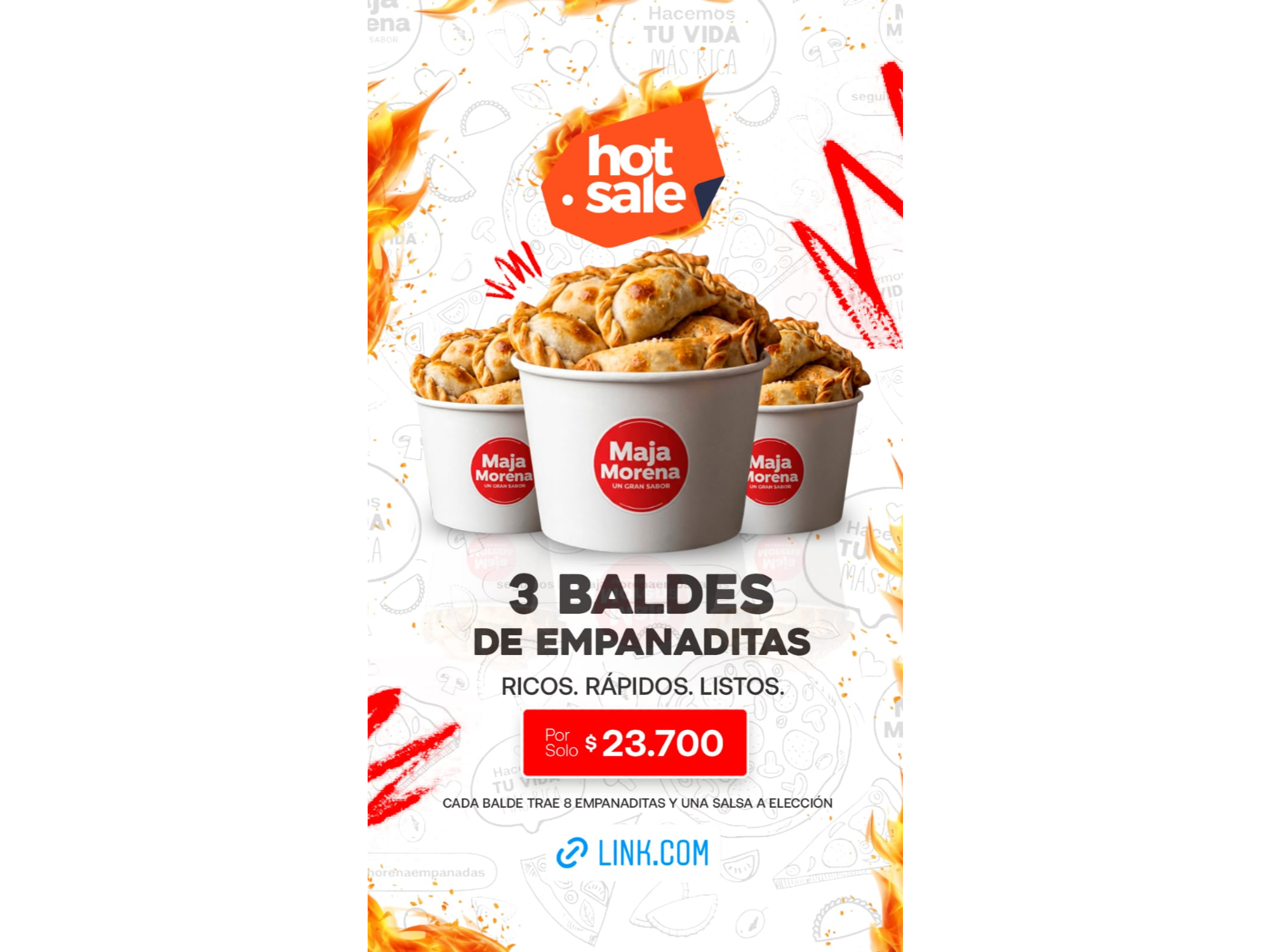 ¡¡3 BALDES DE EMPANADITAS!!