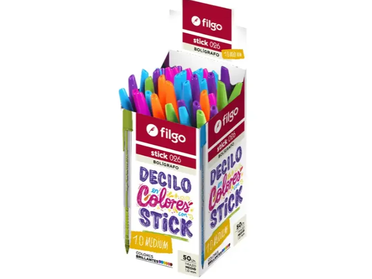 BOLIGRAFO STICK  COLORES SURT c/u