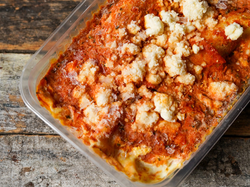 CANELONES DE VERDURA CON SALSA SIN TACC