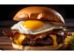 Hamburguesa texas (Doble hamburguesa) + papas gratis.