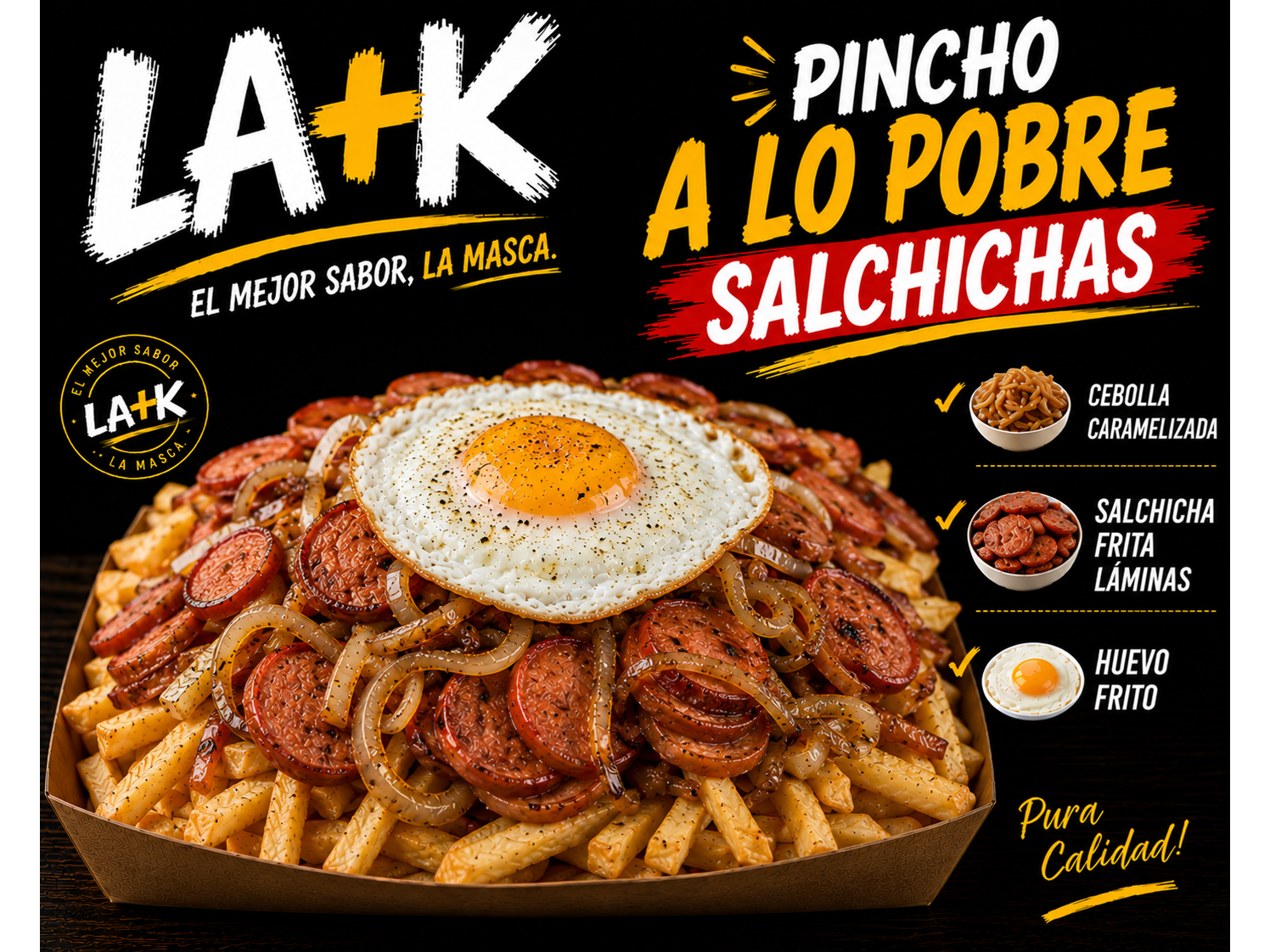 Pincho a lo pobre [salchicha]