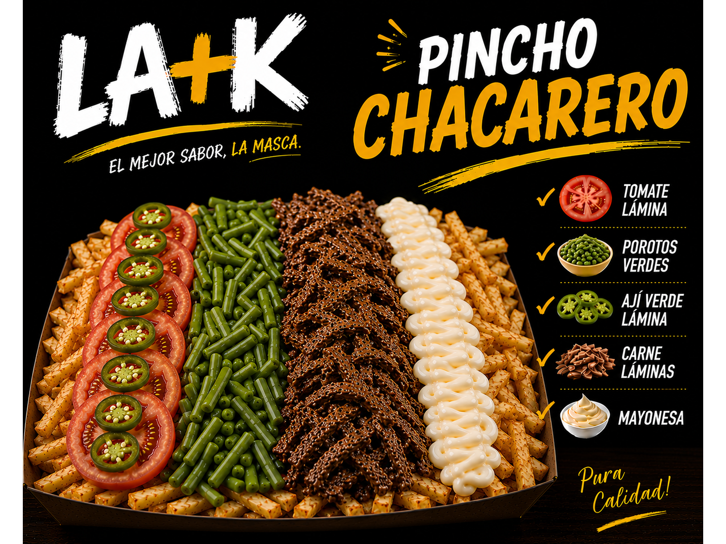 Pincho chacarero (mayo casera) (CARNE)