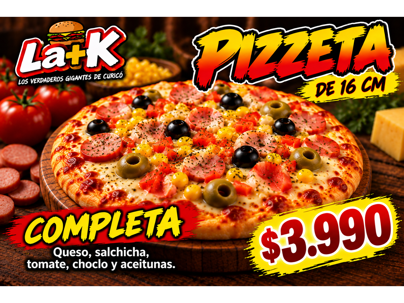 Pizzeta Completa 16cm