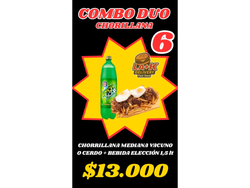 Promo 6 (chorrillana+Bebida 1.5 lts