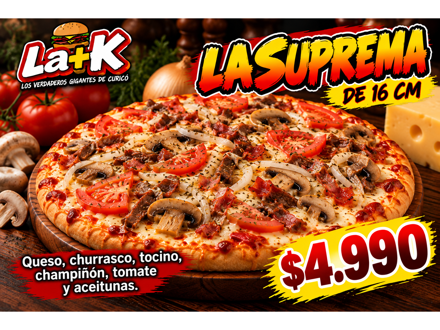 Pizzeta La Suprema 16cm