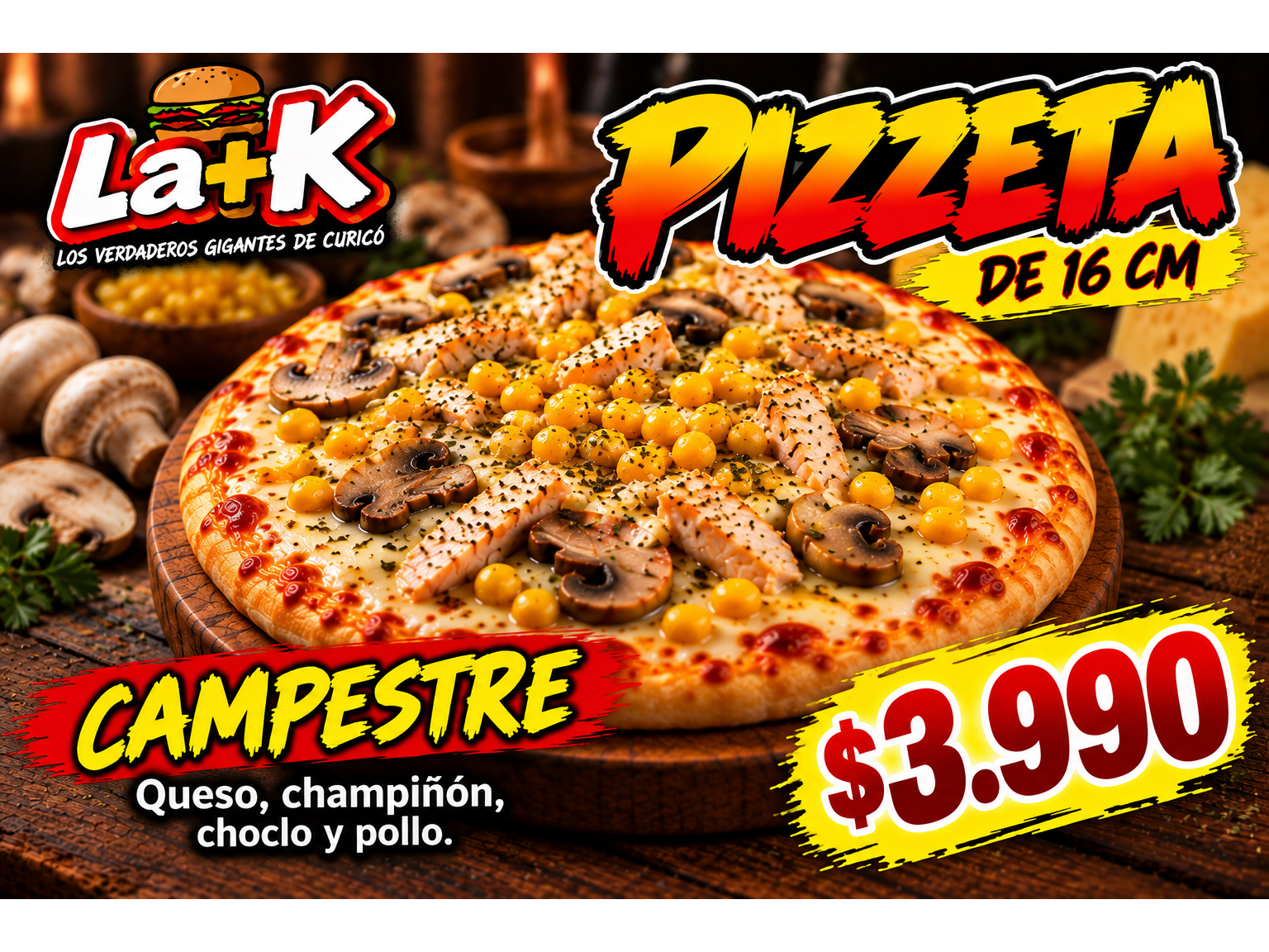 Pizzeta Campestre 16cm
