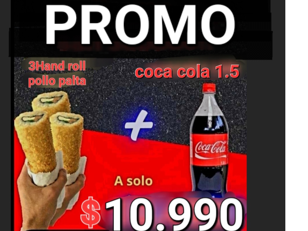 Promo hand roll (3hand roll +coca 1.5)