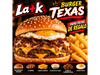 Hamburguesa texas (Doble hamburguesa) + papas gratis.