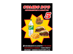 (Promo5) 2churrasco italiano Mayo casera+papasfritas Grandes +1Bebida 1.5 lts