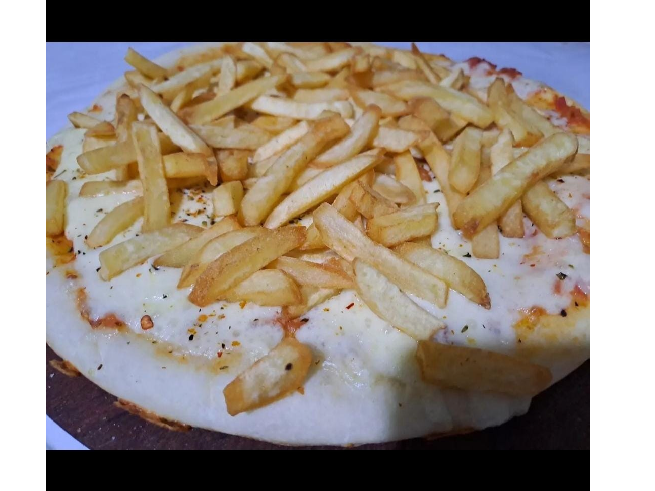 Muzza con papas fritas