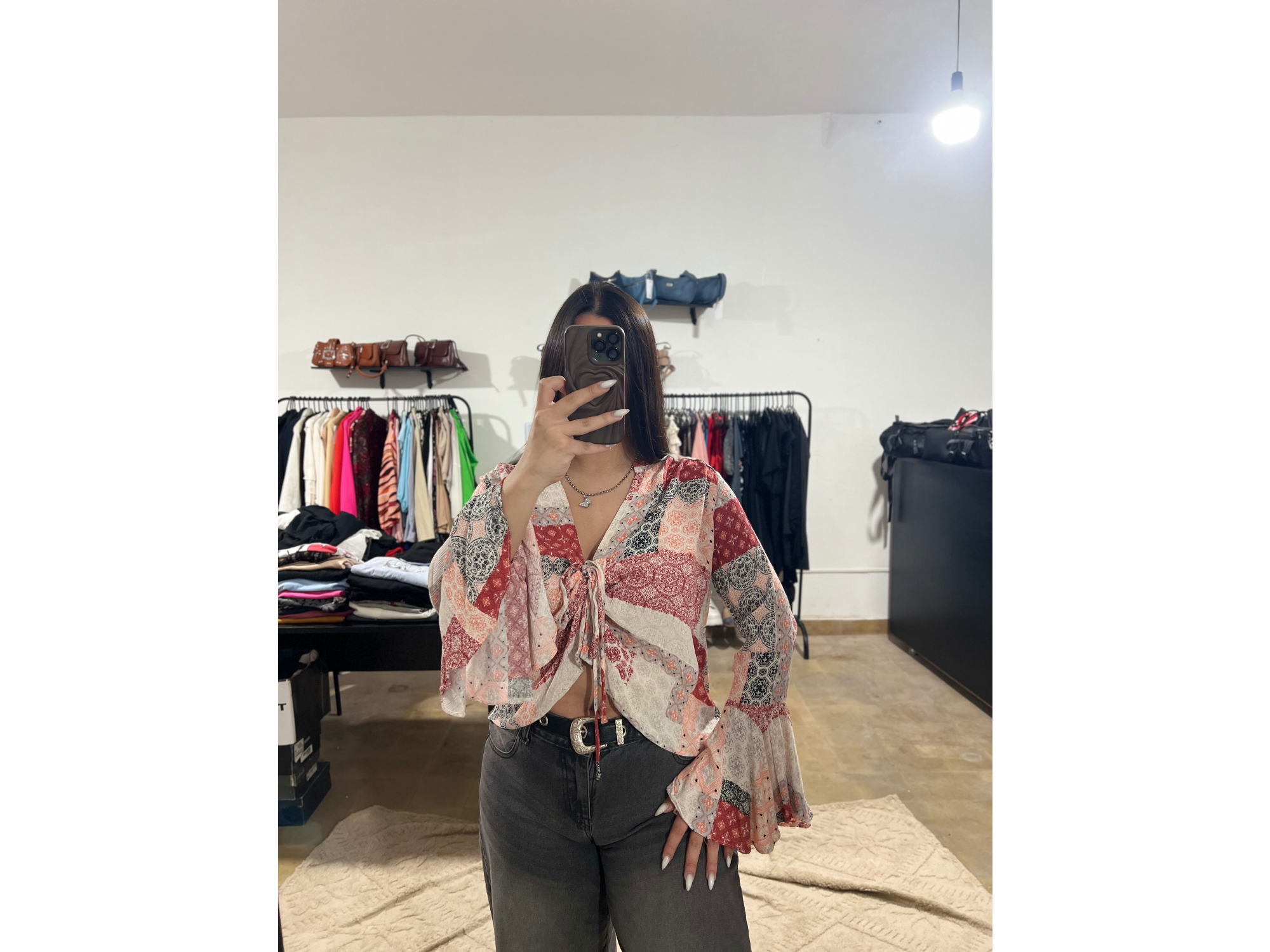 Blusa estampada rosa