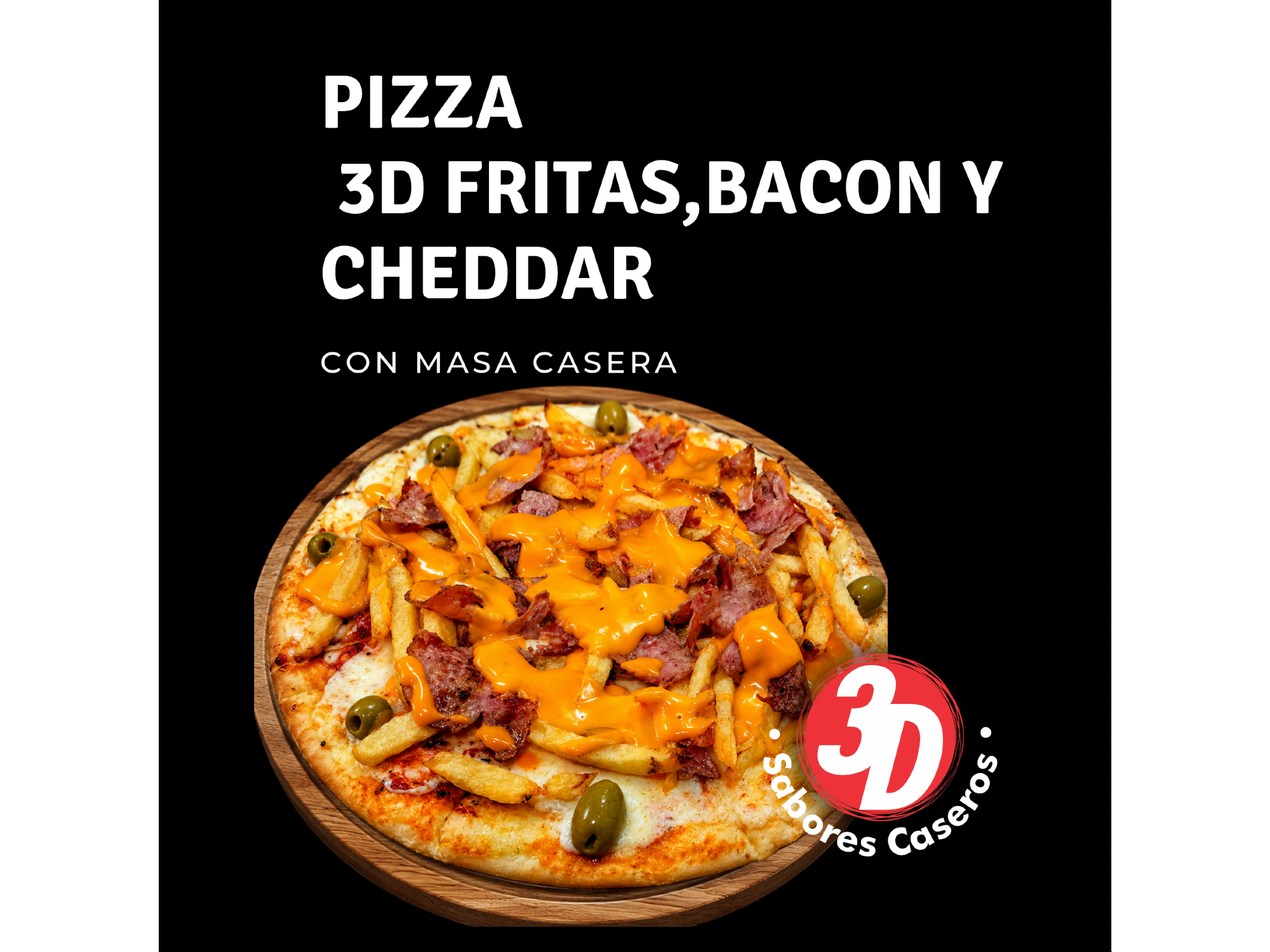 3D FRITAS, CHEDDAR Y BACON
