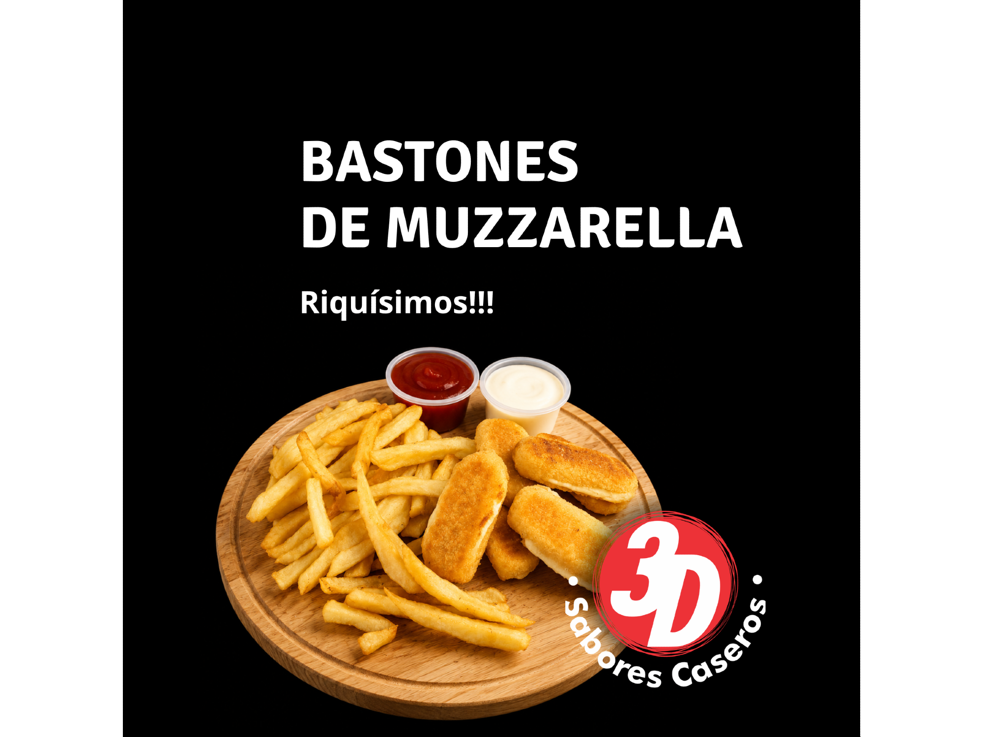 BASTONES DE MUZZARELLA + PAPAS FRITAS