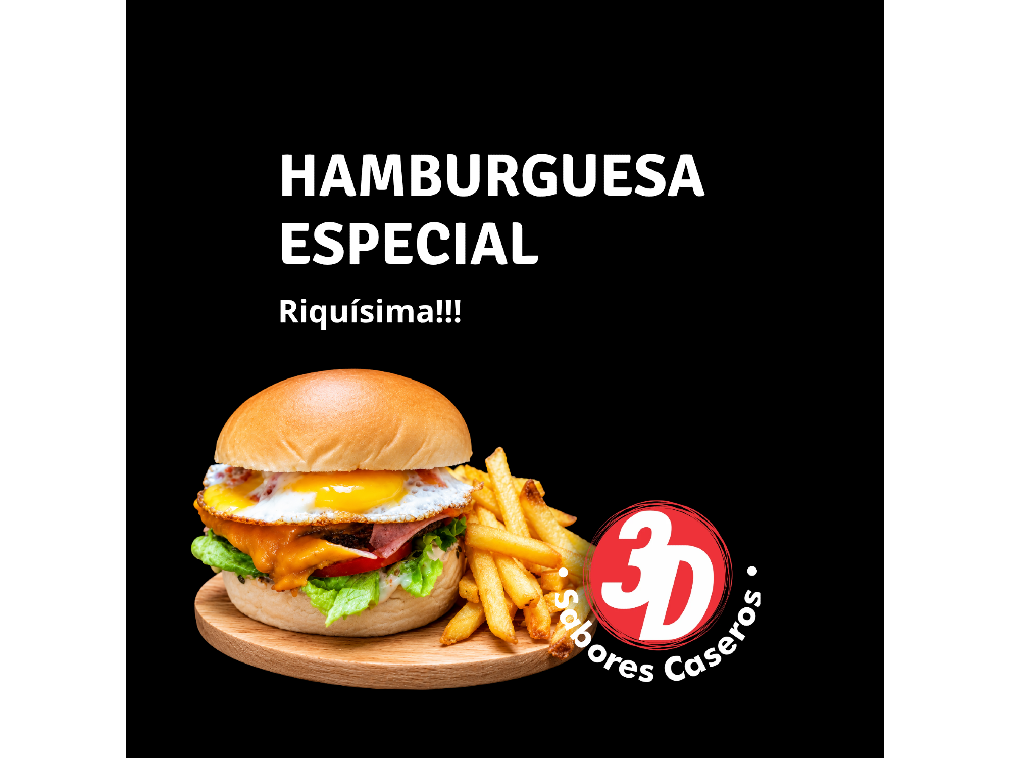 HAMBURGUESA ESPECIAL + PAPAS FRITAS