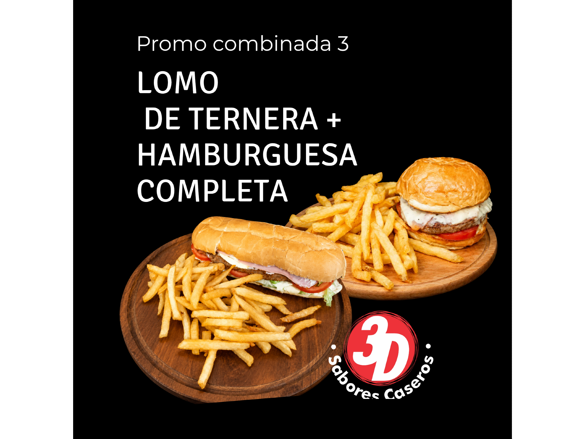 LOMO COMPLETO + HAMBURGUESA COMPLETA