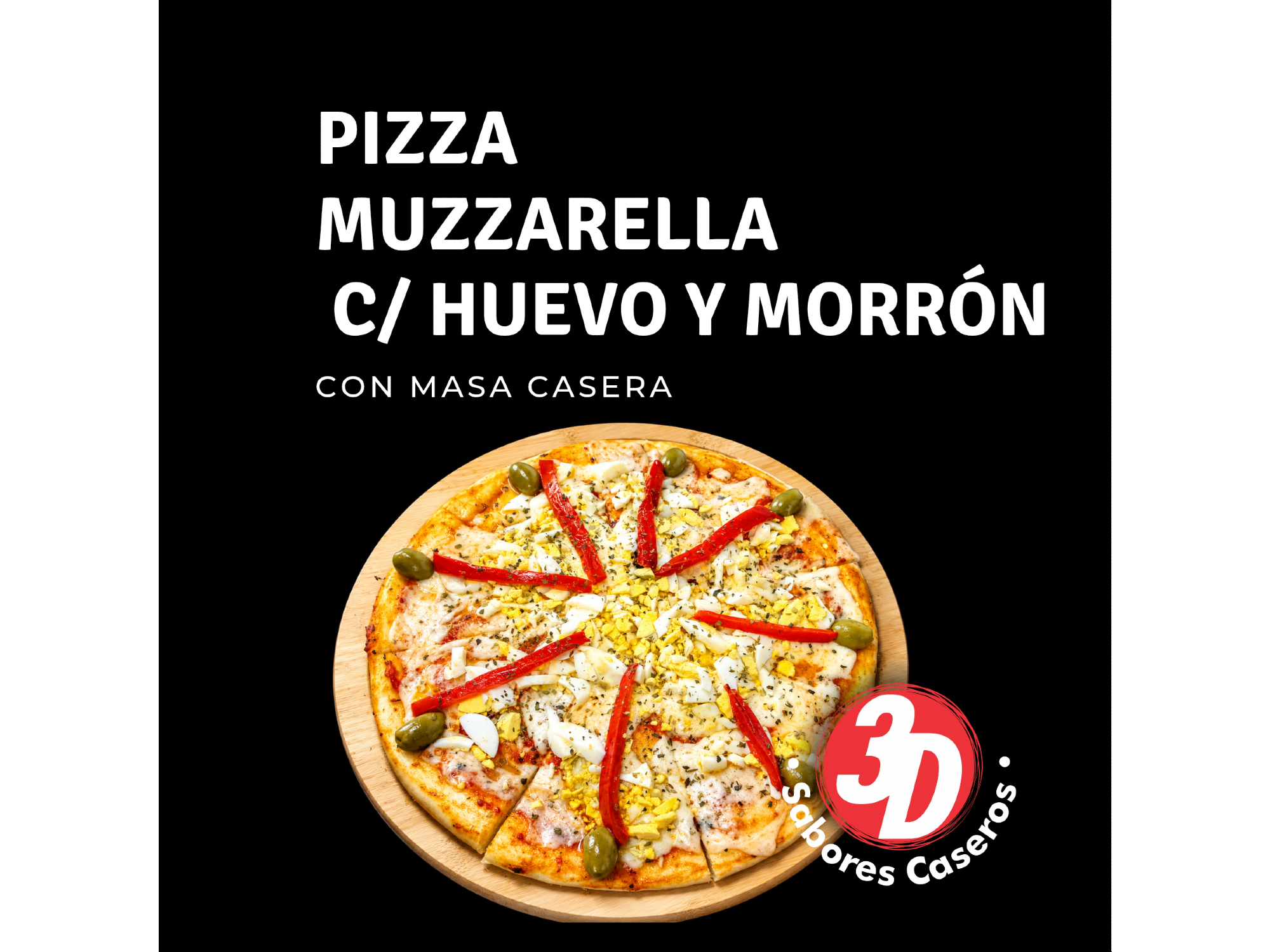 MUZZARELLA CON HUEVO Y MORRONES