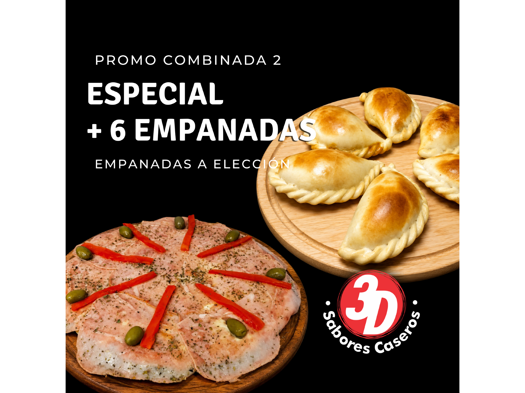 PIZZA ESPECIAL + EMPANADAS