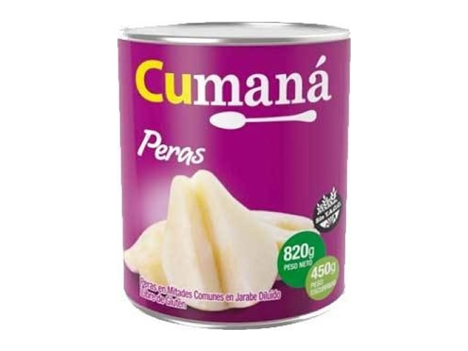 PERAS EN MITADES X 820 GR