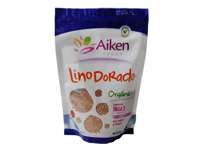 SEMILLAS DE LINO DORADO AIKEN FOOD ARGANICO SIN TACC 250GR