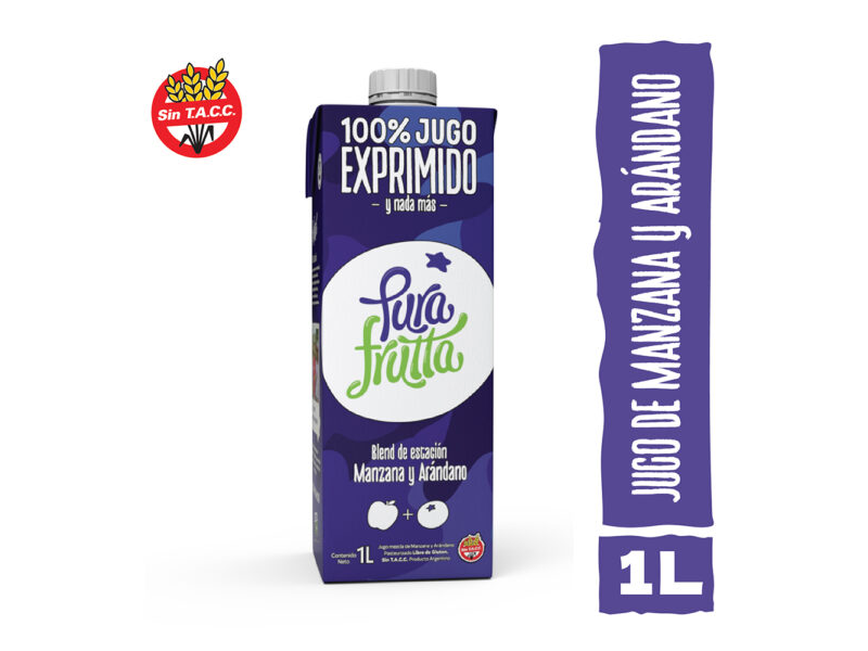 Jugos 100% Exprimido Manzana y Arandanos