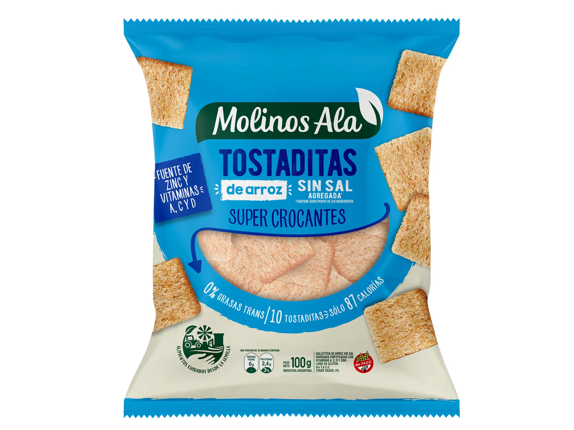 TOSTADITAS SIN SAL CON VITAMINA 100GR